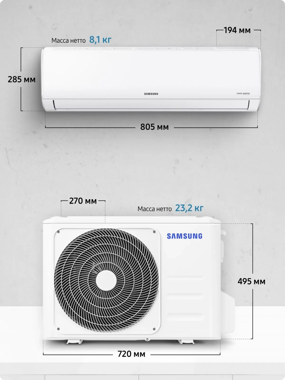Инверторная сплит-система Samsung AR12TXHQASINUA