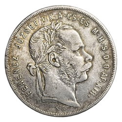 Монета 1 форинт (forint) 1879 год (монета для Венгрии) Австро-Венгрия
