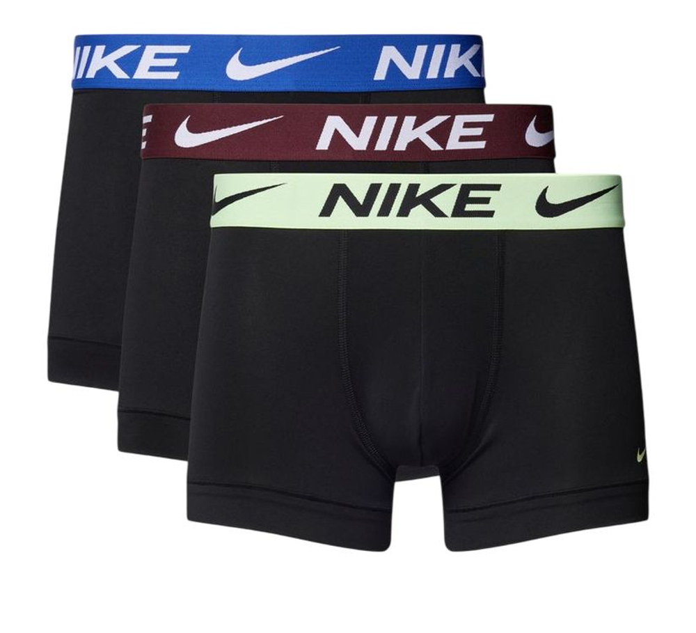 Боксерки теннисные Nike Essential Micro 3P - black/brightly volt/game royal/burgundy