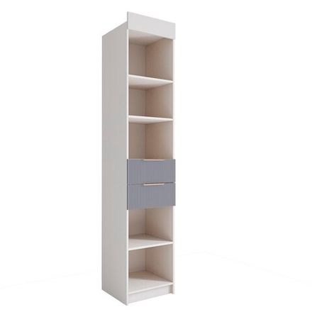 Стеллаж 450 с ящиками Лавис СД 450.1 (Белый/Серый эмалит)