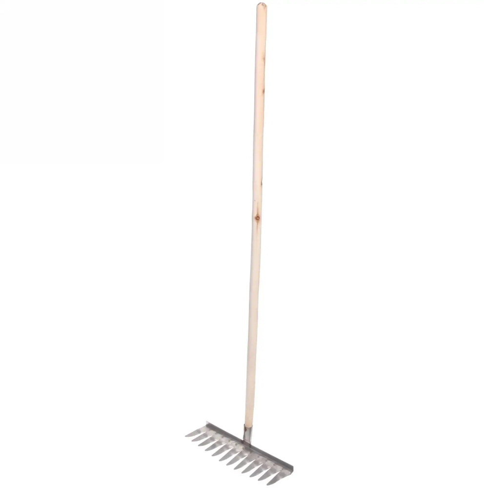 Грабли витые 12 зубьев нержавеющая сталь d-30мм с черенком 1 сорт