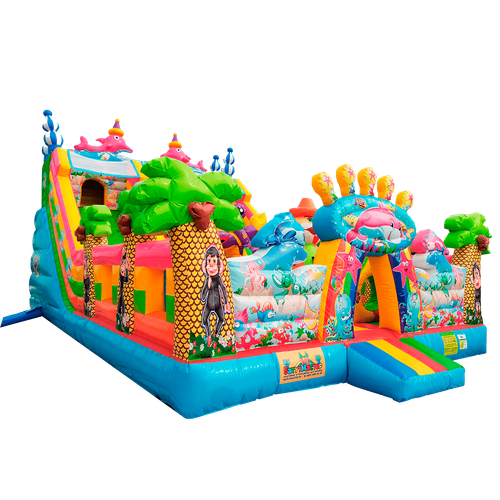 Коммерческий надувной батут «В гостях у дельфинов», 10*5*5 м