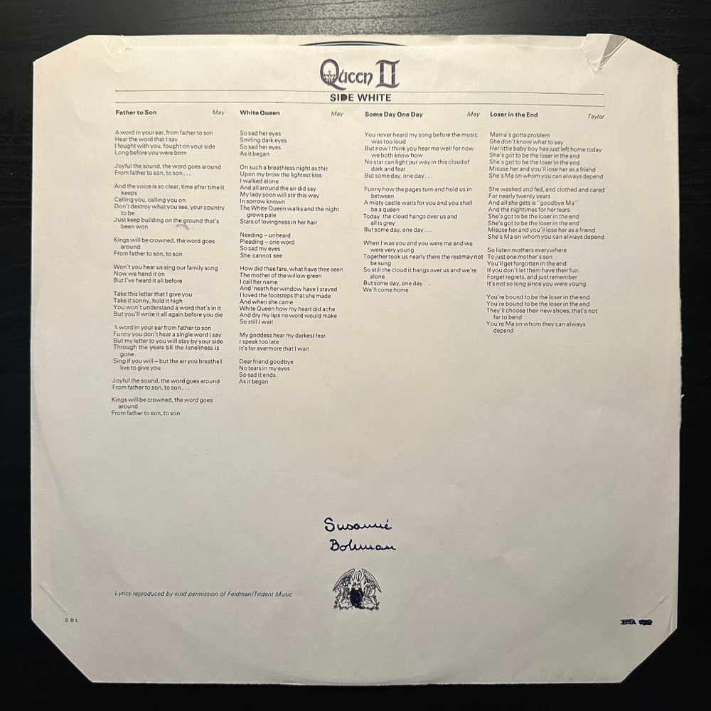 Queen - Queen II (Швеция 1974г.)