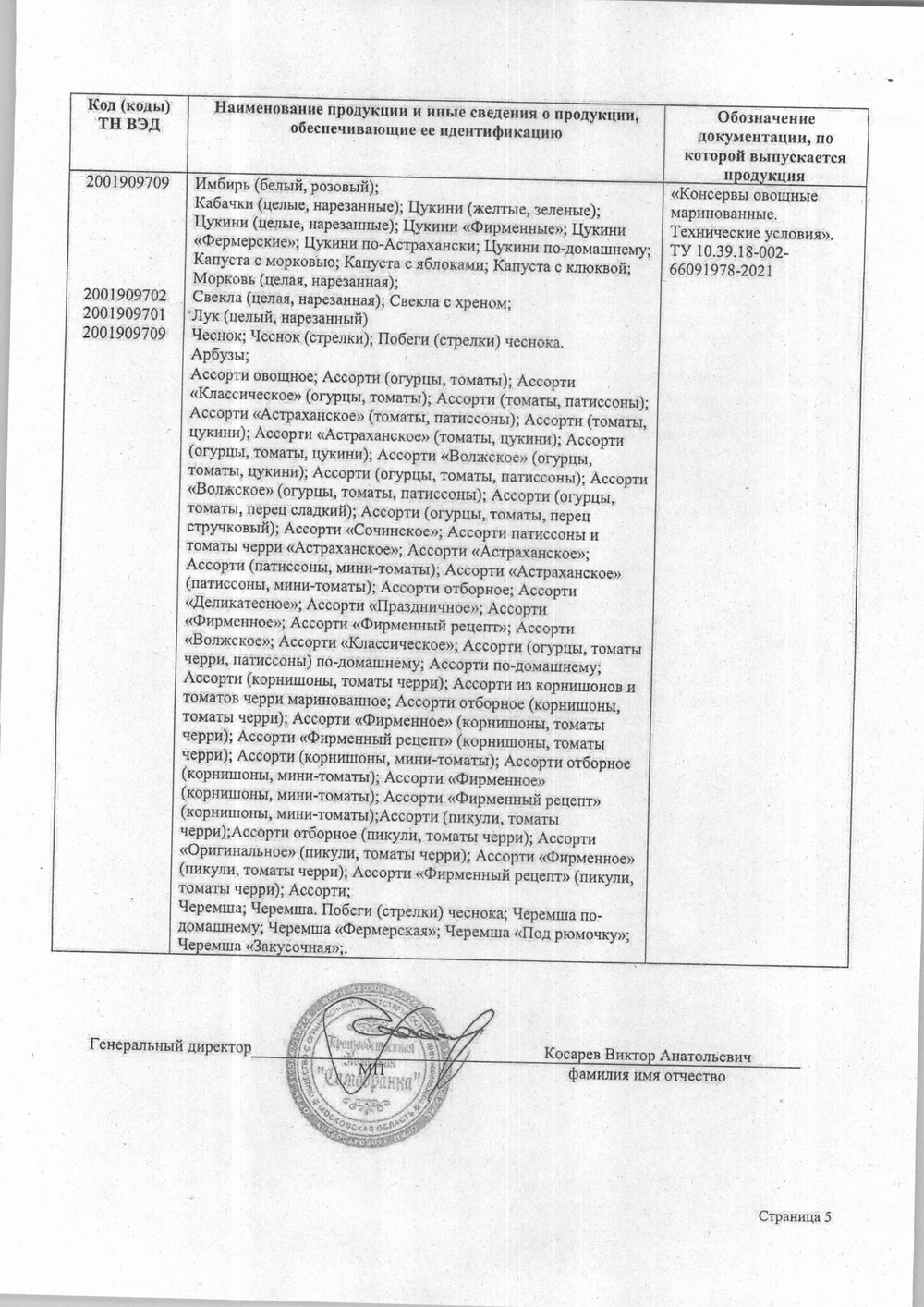 Патиссончики Скатерть Самобранка Маринованные 720мл