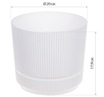 Кашпо СТРИП круглое D=200мм 3,9 л с поддоном М3248