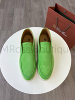 Зеленые замшевые ботинки Open Walk Loro Piana (Лоро Пиано) премиум класса