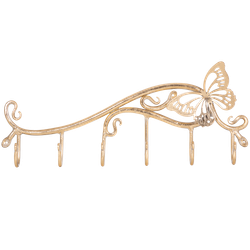 Вешалка настенная Бабочка Эир с 6-ю крючками Айвори