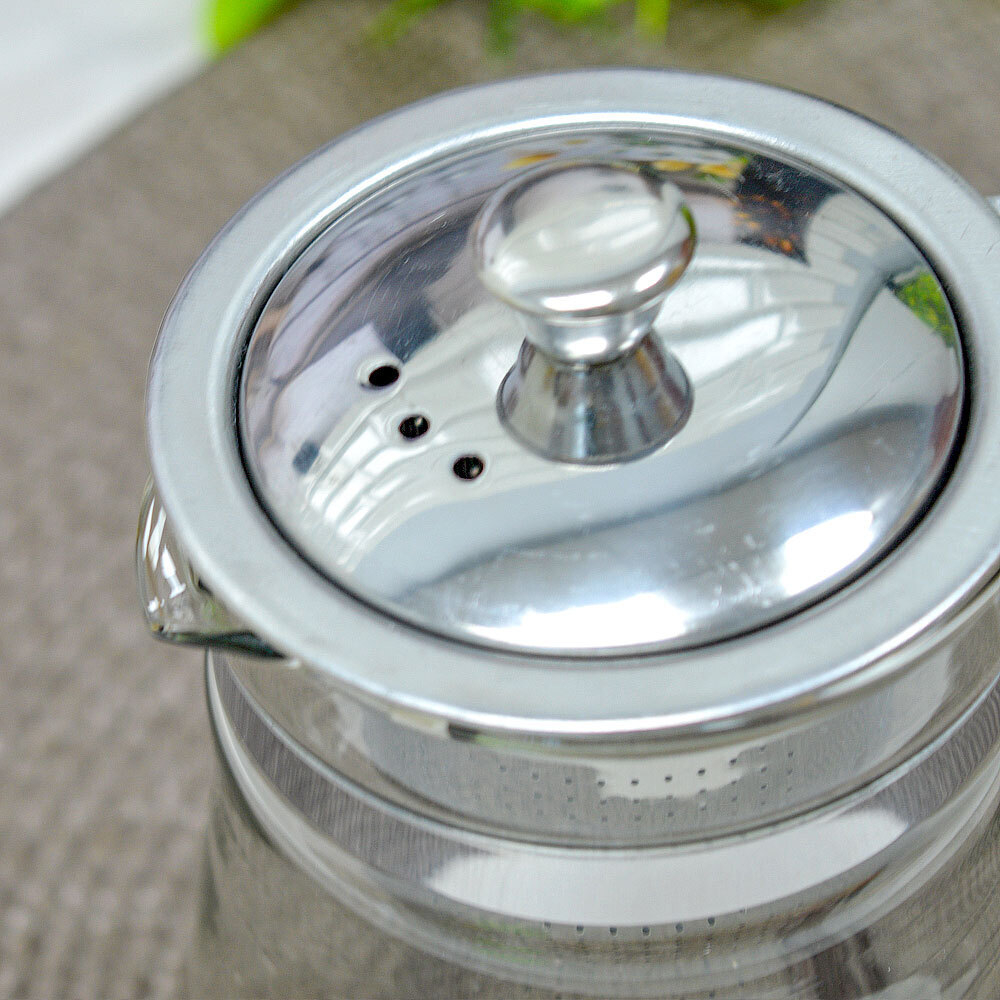 Чайник заварочный 0,75л стеклянный с металлическим ситом "Кувшин CX"