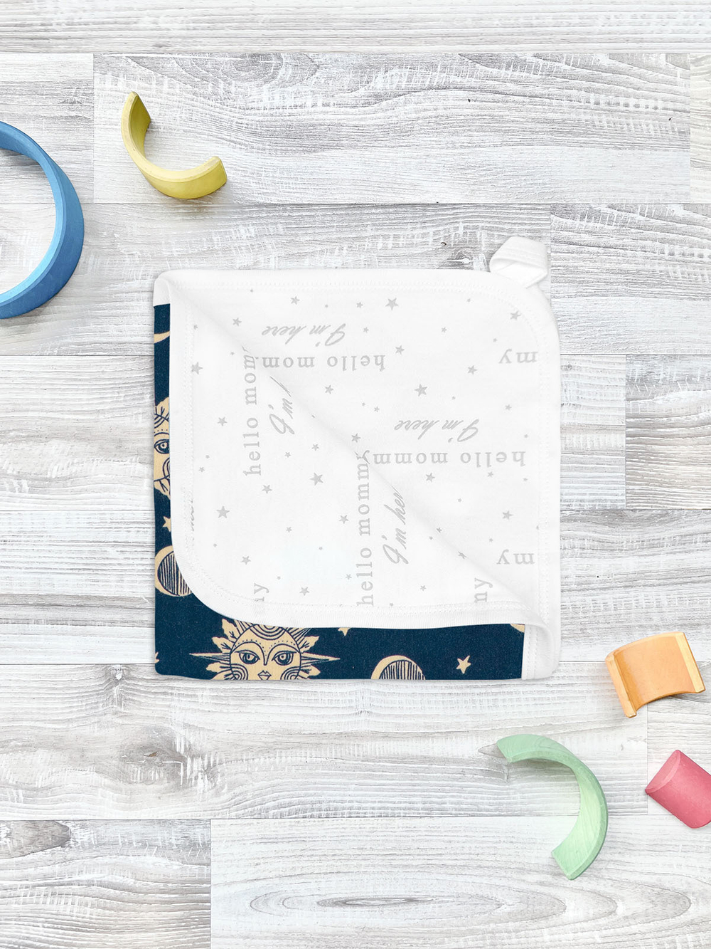 Двусторонний плед Mjölk Солнце и Луна NEW, уценка