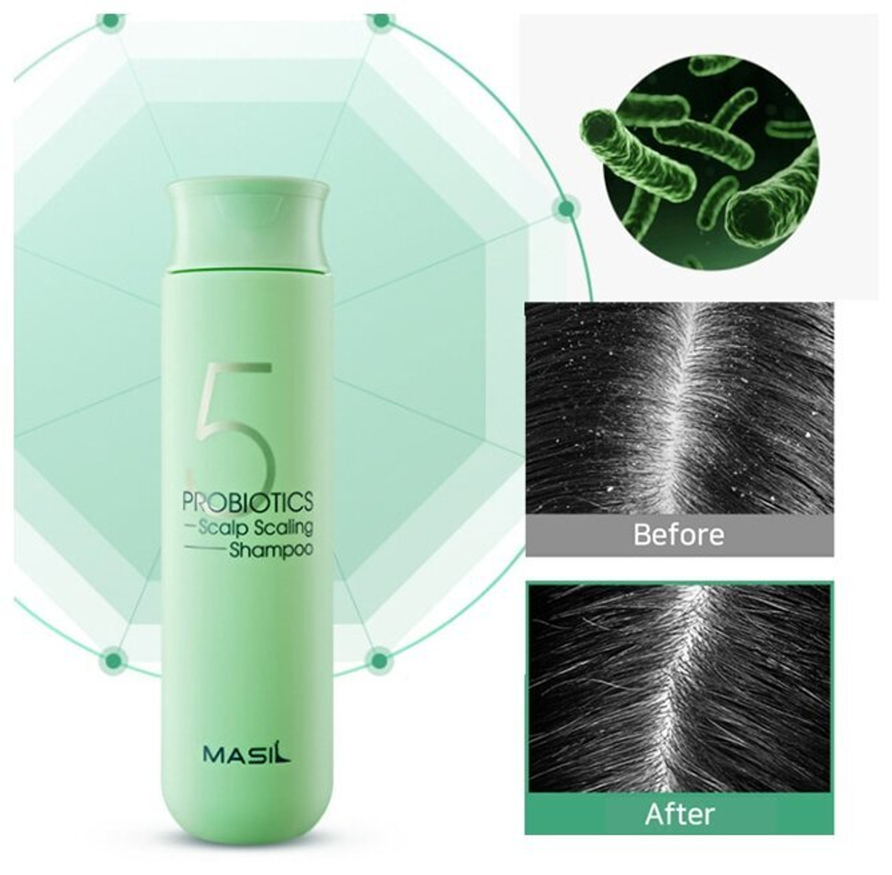 Глубоко очищающий шампунь для волос с пробиотиками Masil 5 Probiotics Scalp Scaling Shampoo, 300 мл