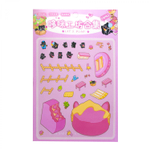 Наклейки для творчества - антистресс, 135*195 мм, "Десерты", MINI, 3D стикеры, 4 локации, 8 листов с наклейками, 10 шт/уп, пакет с европодвесом