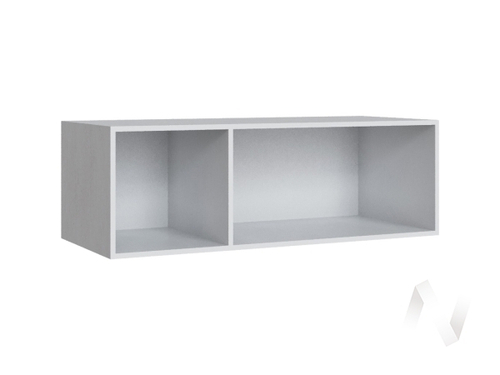 Антресоль Мадрид 1;2 400 с зеркалом (белый/ателье светлое)