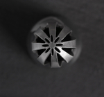 Насадка кондитерская «Сфера. Широкие прорези с цветком», d=3 см, выход 2,3 см, нержавеющая сталь