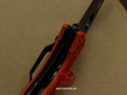 Нож Spyderco Tenacious LTW - оранж. рук., черный клинок RK-497