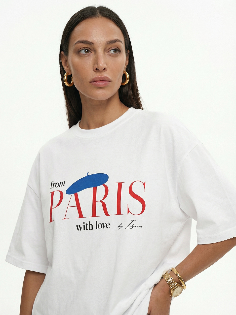 Футболка FROM PARIS | Молочный