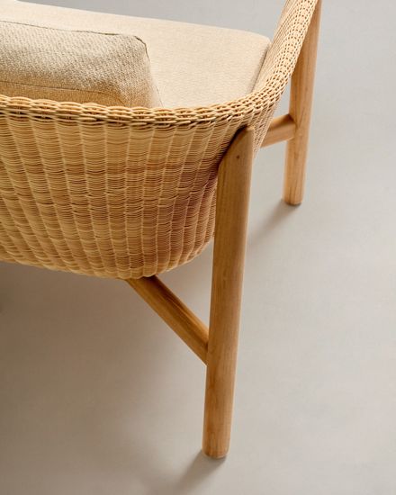 3-местный диван Galea из тикового дерева и синтетического ротанга, 223 см Испания 