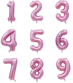 Цифры 102 см "Розовый фламинго" сатиновые
