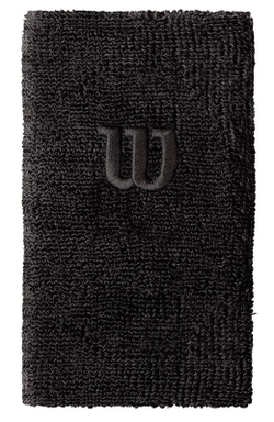 Напульсник теннисный Wilson Extra Wide W Wirstband - черный