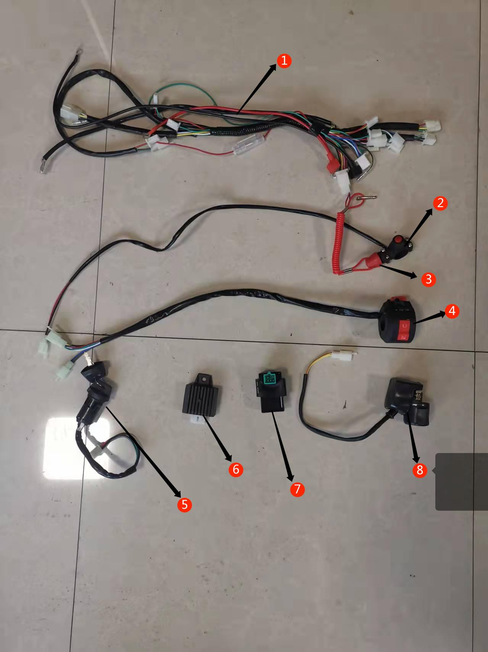 Запчасти D к квадроциклу Motax Mikro 110