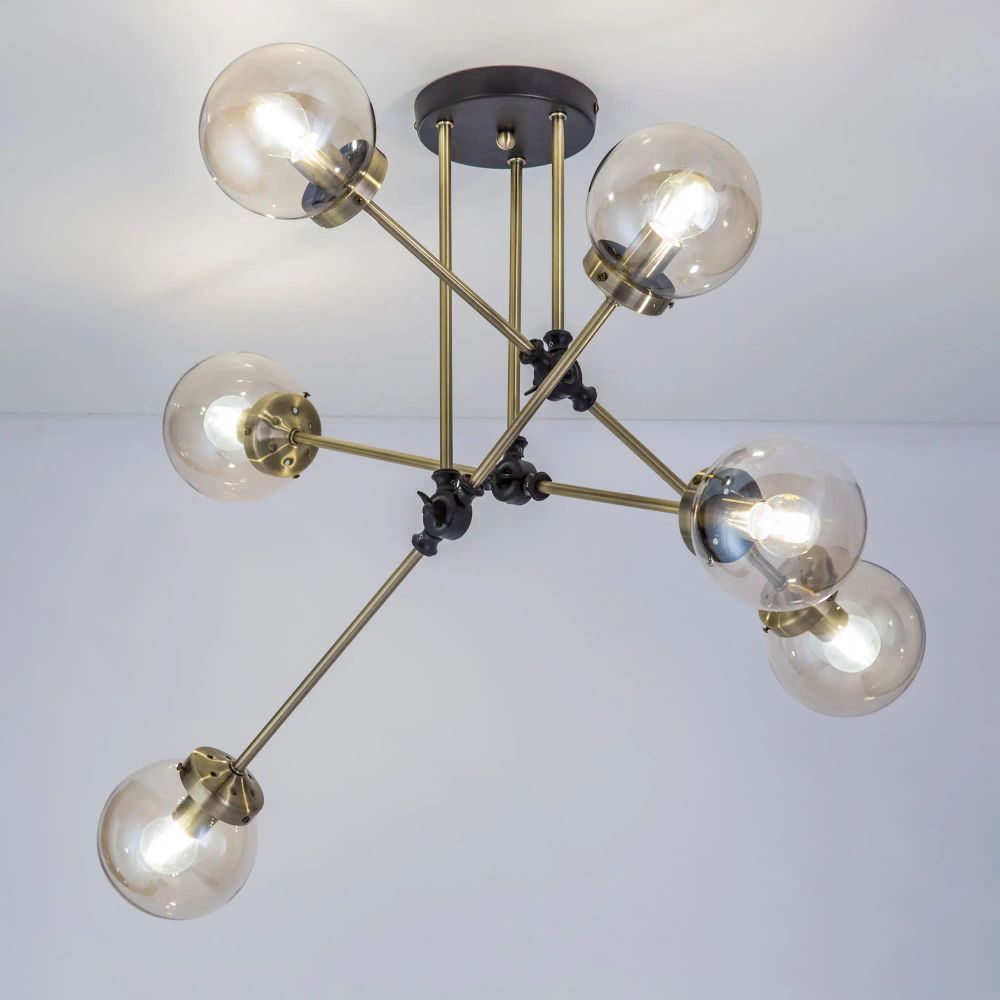 Citilux Планета CL105165 Люстра на штанге поворотная Бронза