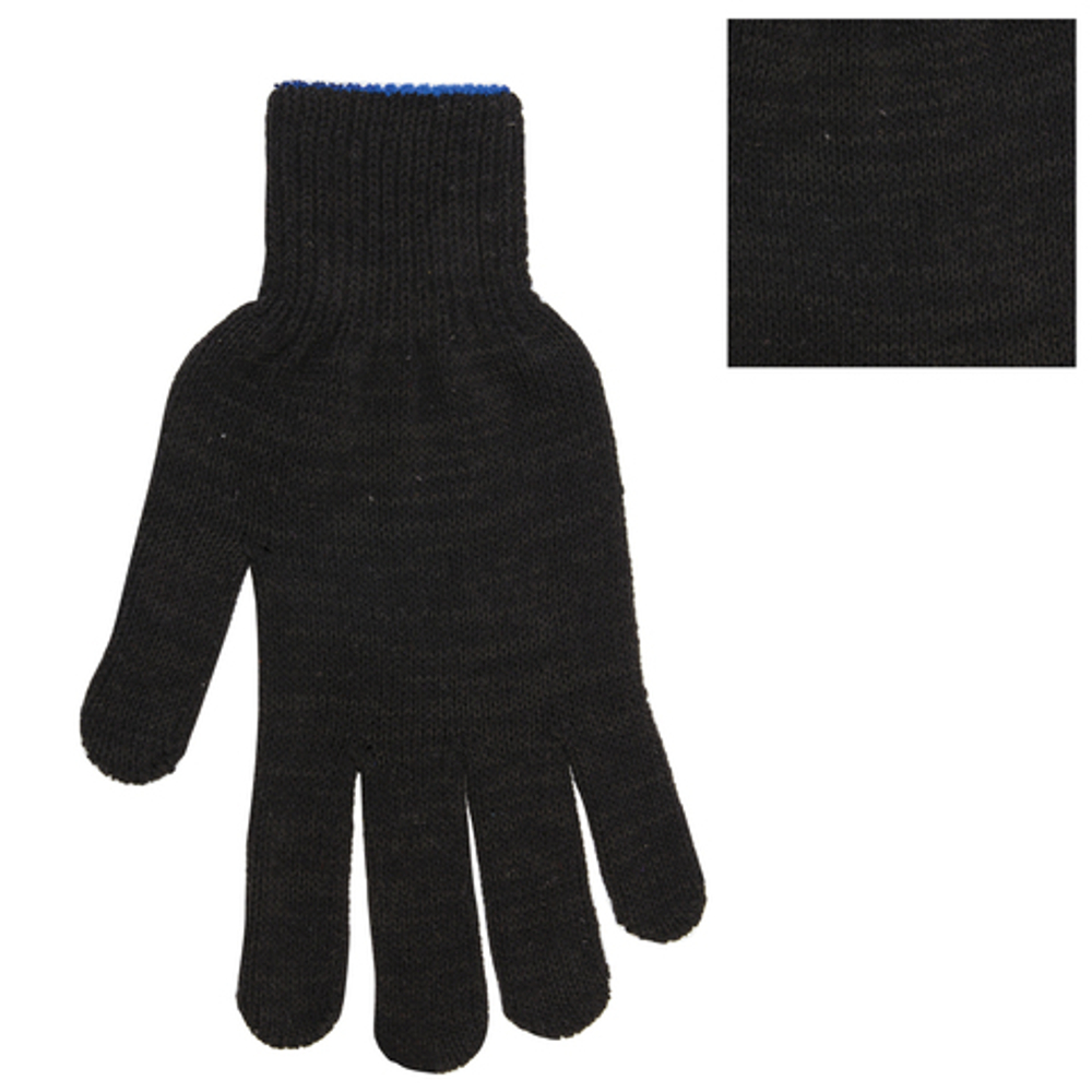 Перчатки хлопчатобумажные, КОМПЛЕКТ 5 ПАР, 10 класс, 50-52 г, 133 текс, ПВХ-точка, LAIMA ЛЮКС 2, ЧЕРНЫЕ