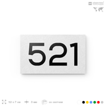 Номер на дверь 521, табличка на дверь для офиса, квартиры, кабинета, аудитории, склада, белая 120х70 мм, Айдентика Технолоджи