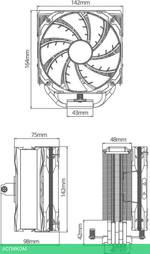 Кулер для процессора DeepCool AS500 (R-AS500-BKNLMN-G)