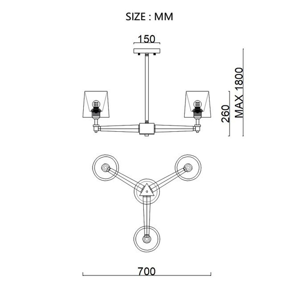 Люстра на штанге Imperiumloft Jorgenson Beige/Light wood STAVRA01
