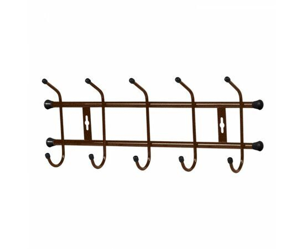 Вешалка настенная Крючки для одежды в прихожую и кухню металлические Nika медный антик АРТ ВН5/А
