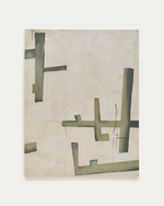 Fida Зеленый абстрактный холст 180 x 140 см