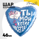 Шар Фольгированный ТЫ МОЙ КОТИК НАВСЕГДА (Голубой)