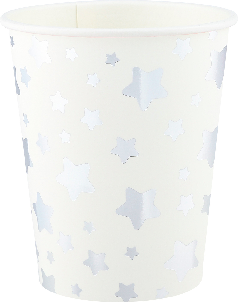 Стаканы (250 мл) Звезды Микс, Белый/Серебро, Металлик, 6 шт.