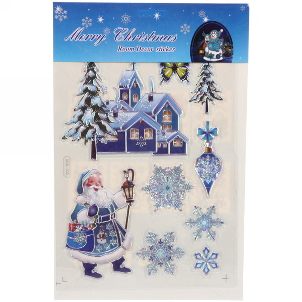 Набор наклеек «Зимние узоры» , лист 21,5х33,5 см,микс