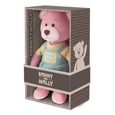 Мишка Молли в Платье-Комбезе, 21 см, в коробка Ronny&Molly