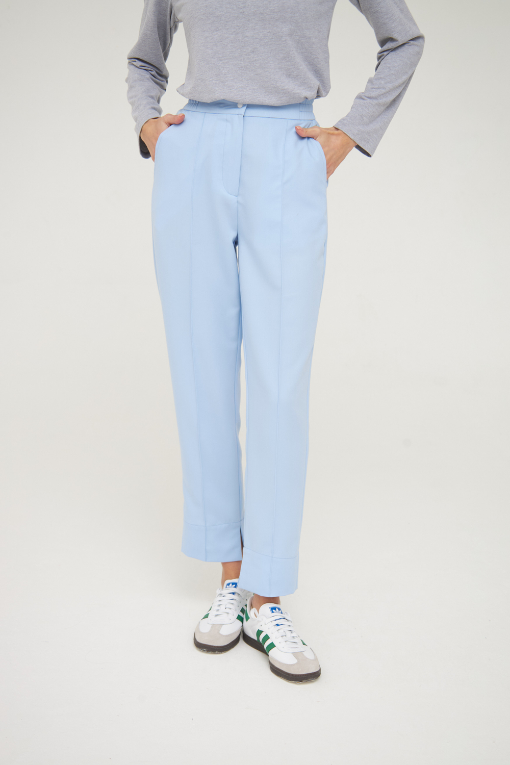 Брюки зауженные медицинские женские Сьют, скайблю OLD