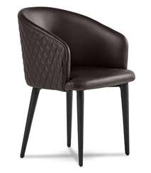 Кресло для посетителей Ruan D коричневая кожа металл