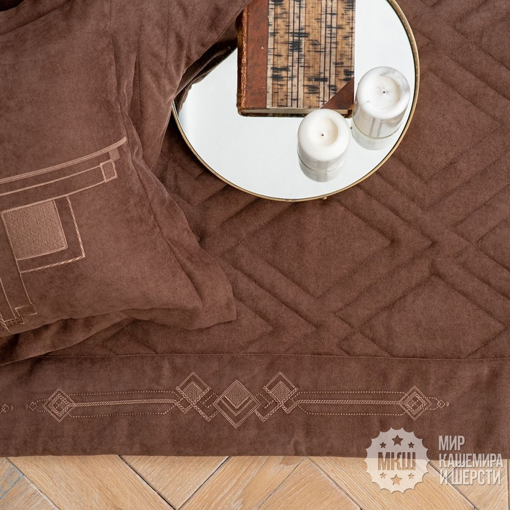 Комплект шторы и покрывало в спальню БРИДД (арт. BL10-306-05)  - коричневый