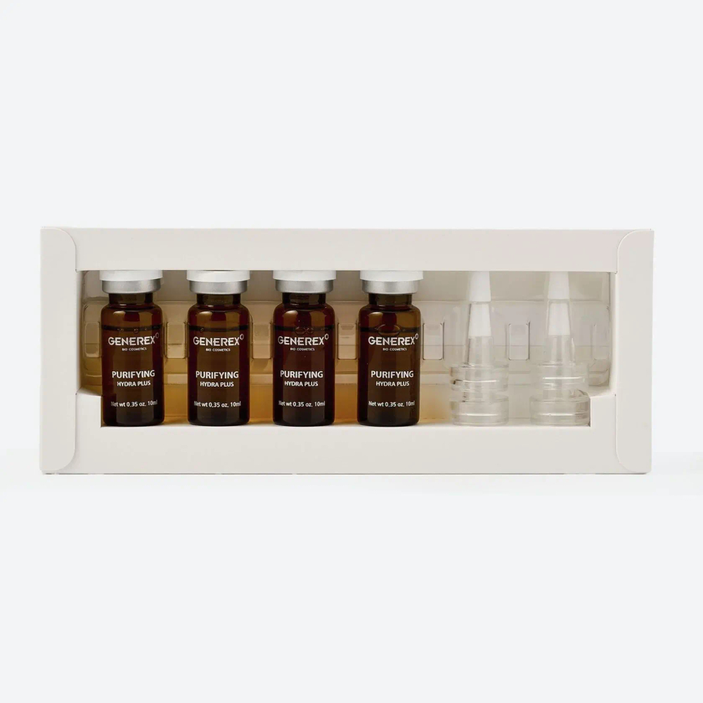 GENEREX Очищающая успокаивающая ампула с антиполлюшн функцией PURIFYING SOLUTION AMPOULE Hydra Plus 10мл x 4