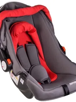 Автокресло детское 0+ гр Skyway Егоза (0-13 кг/ 0-1 лет) Серо-красное, S02801018