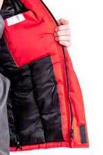 Костюм мужской зимний «СЕВЕРНАЯ ШИРОТА» (куртка+брюки) цв.серый/красный