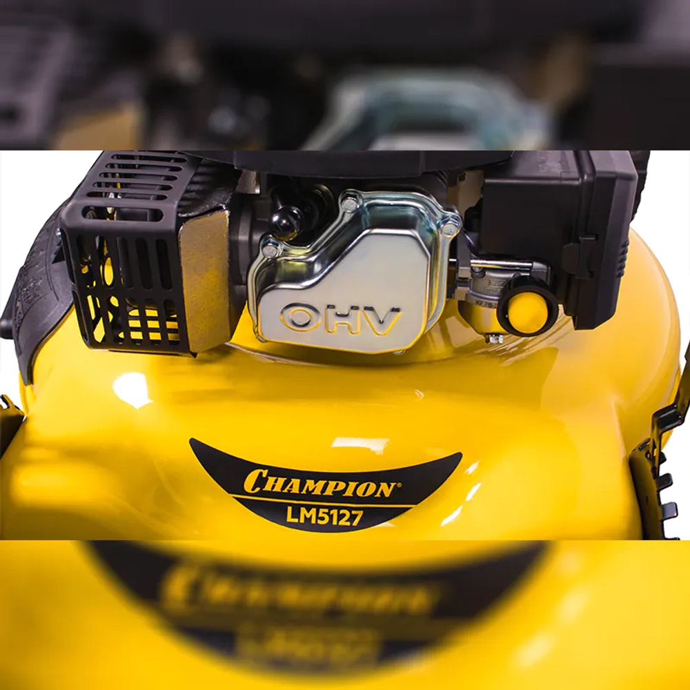 Бензиновая газонокосилка CHAMPION LM5127: 3.5 л.с., нож 50 см, LM5127