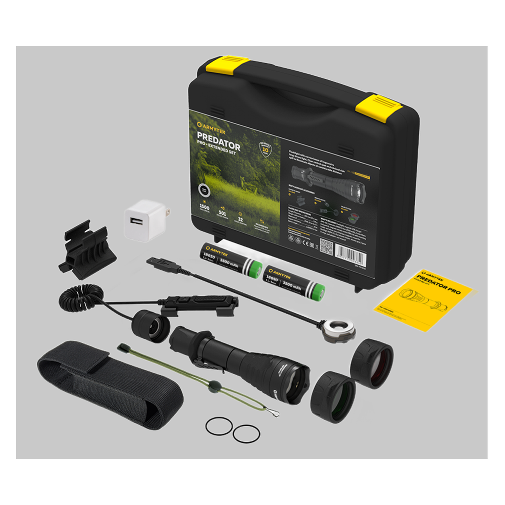 Фонарь Armytek Predator Pro Magnet USB Extended Set Теплый