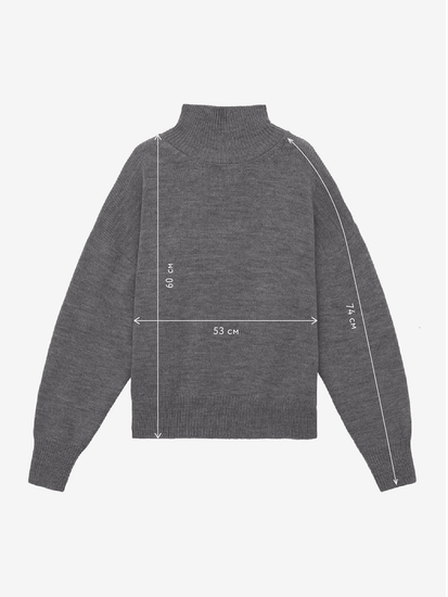 AIM  свободного кроя Цвет серый. 50% шерсть мериноса.