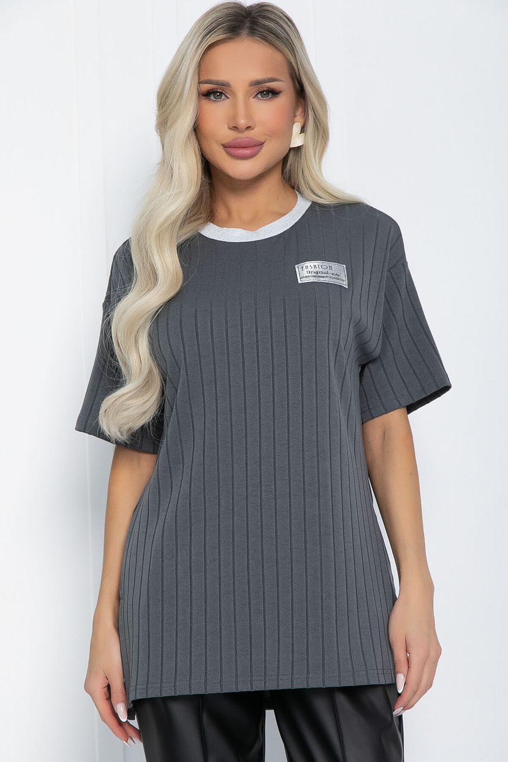 Футболка Ника (серая) Б12435-7 LT Collection