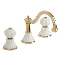 Купить смеситель для раковины на 3 отв. Migliore Olivia 19023 Белый/золото