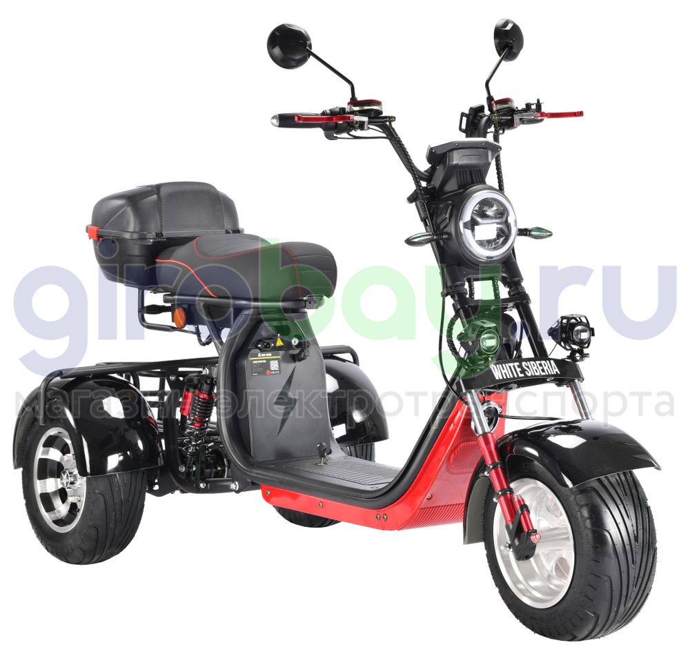 Электроскутер WHITE SIBERIA PRO TRIKE 3000W (Черный) фото №2