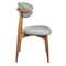 Стул Mod, светло-серое букле, каркас из массива бука в цвете орех
