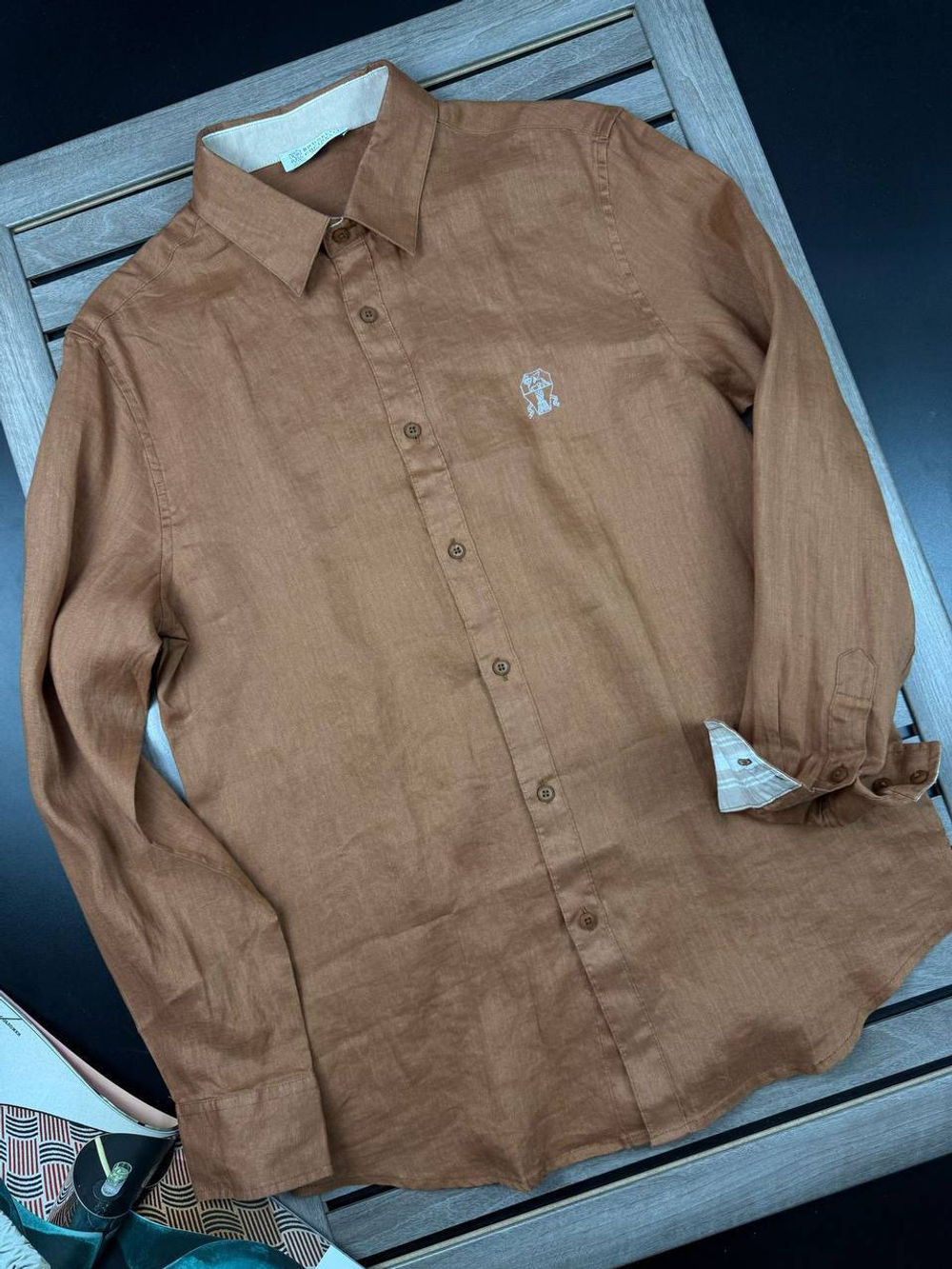 Льняная рубашка Brunello Cucinelli