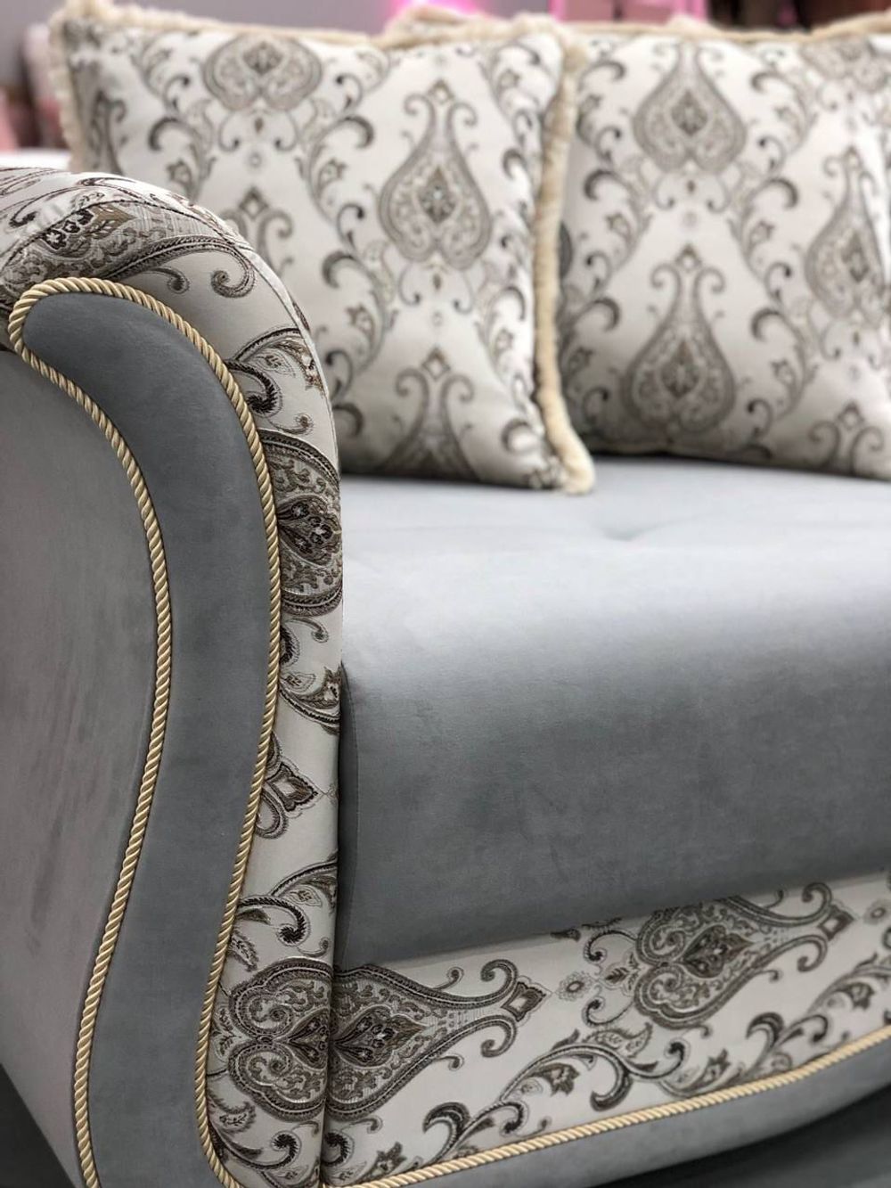 Диван "Палермо" (Ultra smoke/Армани-2602, 3 категория),