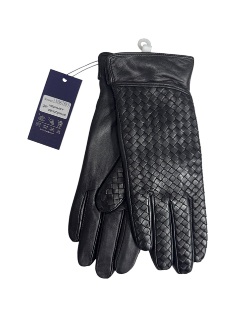 Перчатки. Женские. Материал верха: Кожаные люкс качества. Подклад: Плюш-флис. С плетеным верхом под Bottega Veneta. 5 шт в упаковке.